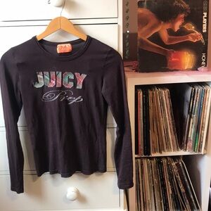 Y2k Juicy Couture Rare Vintage Prep Graphic Tee Long Sleeve Iconic OG Love P&G S